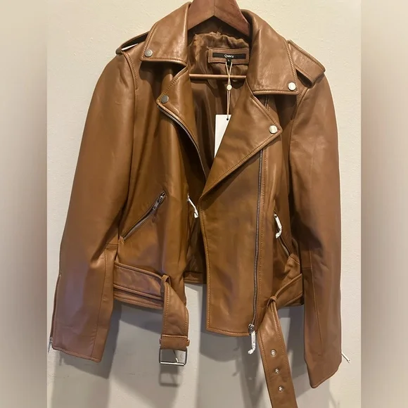 Quince Brown (Burnt Umber) Leather Jacket Size Large - Picture 2 of 6